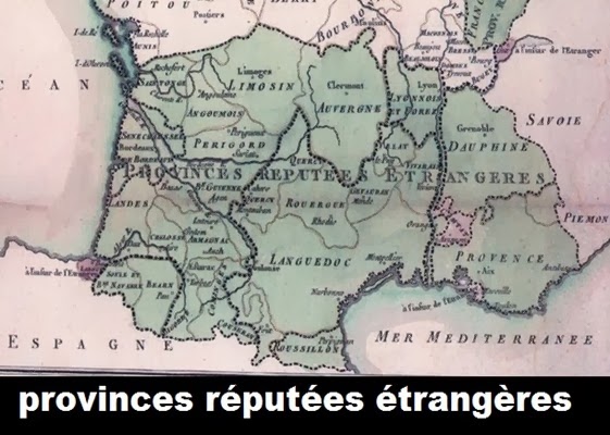mapa Occitània province réputée étrangères