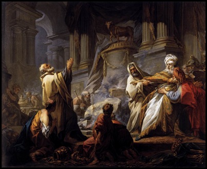 Jeroboam Sacrificing to the Golden Calf, Jean-Honore Fragonard 1752