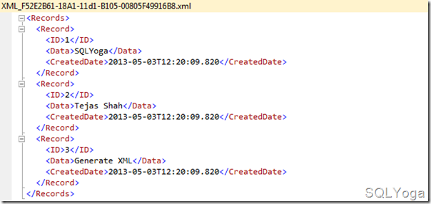 SQLYoga Resultset of XML PATH