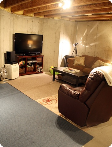 Underground Family Room Thrifty Decor Diy And Organizing Underground Family Room Thrifty Decor, Is It Safe To Sleep In An Unfinished Basement