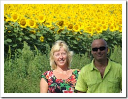 Gerrit en Jolanda zonnebloemen