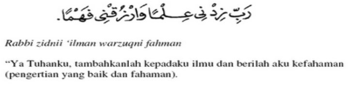 Doa Harian: Doa ditamah ilmu dan kefahaman