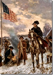 George Washington leading his army
