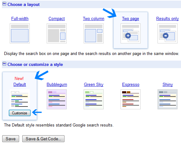 create google search box