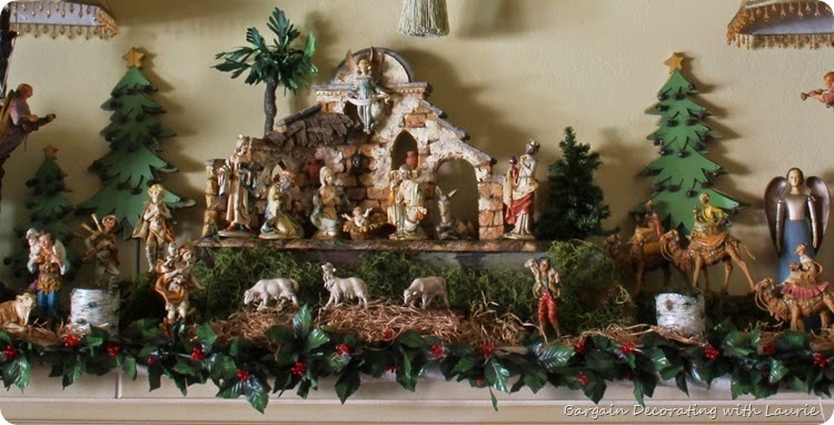 Christmas Mantel -Bargain Decorating with Laurie