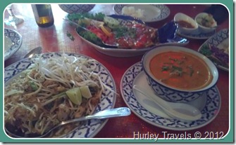 Thai dishes at Sawasdee Thai Restaurant, Indy.