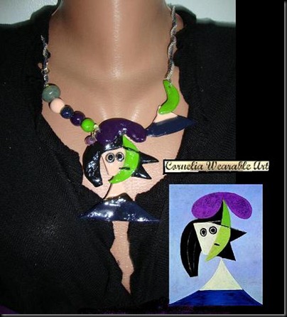 Picasso - Woman in a hat INSPIRED NECKLACE - Copy