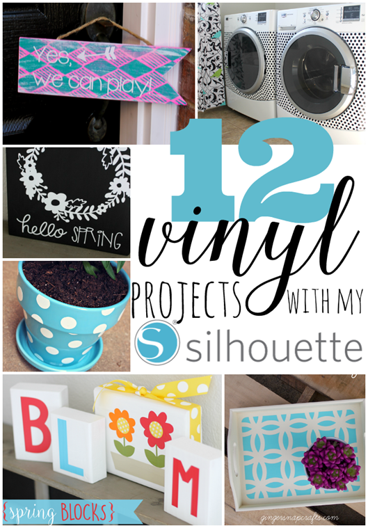 12 Vinyl Projects with my Silhouette at GingerSnapCrafts.com #Silhouette #SilhouetteRocks #vinyl