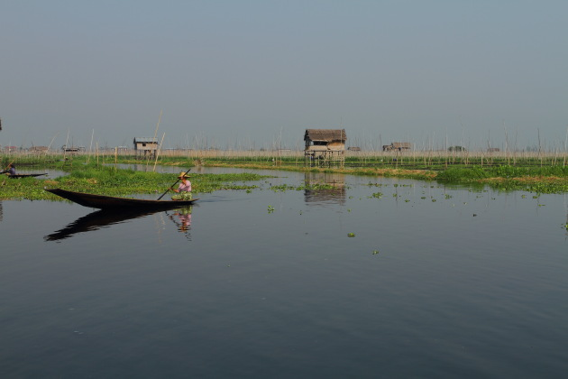 Near the floating gardens of Inle Lake, Burma