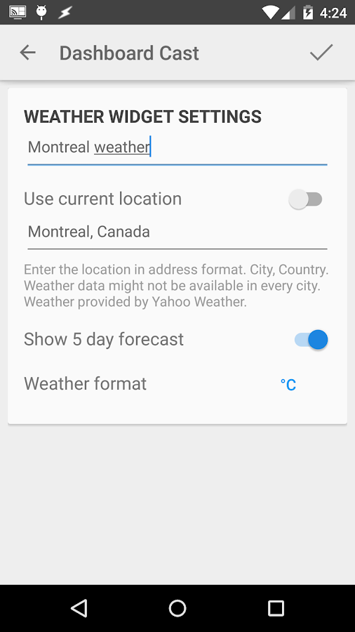    Dashboard Cast- screenshot  
