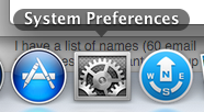 System Prefernces in the Dock