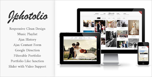 JPhotolio: Responsive Wedding Photography Template - Photography Creative