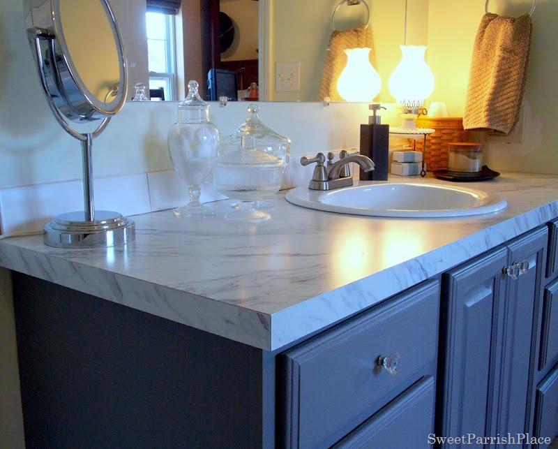 Builder grade vanity makeover 10