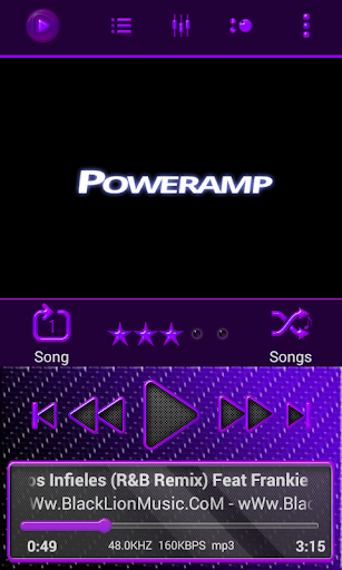 Poweramp Skin Purple Neon