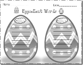 Eggcellent Words blank