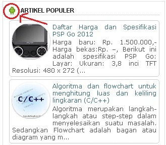 Cara Memasang Icon Di Samping Judul Sidebar Blog