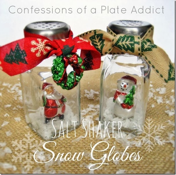 CONFESSIONS OF A PLATE ADDICT Salt Shaker Snow Globes