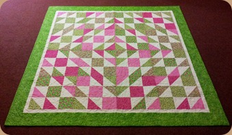 Hawiian charm squares quilt completed