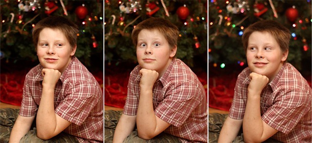 Nathan by the tree triptych