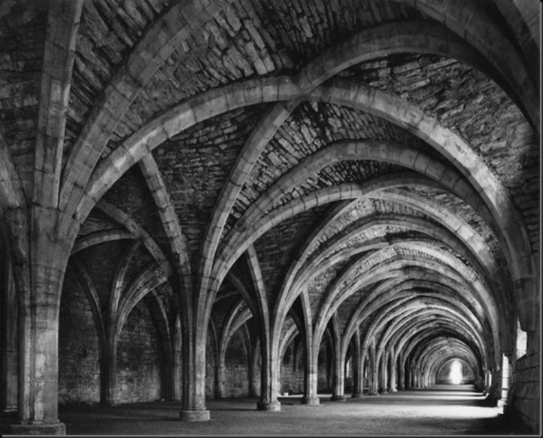 Lay Brothers Refectory, Fountains Abbey, 1980