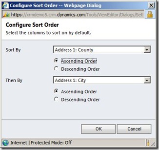 Configure Sort Order