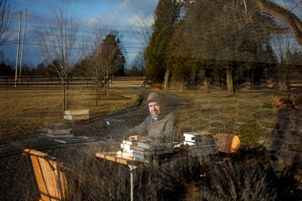 James E. Hansen of NASA, who retired in 2013 to fight global warming with activists, reflected in a window at his farm in Pennsylvania. Photo: Michael Nagle / The New York Times