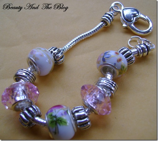 Pink And White Beaded Bracelet From Charm Factory