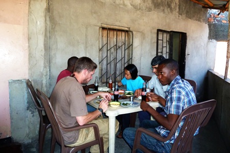 Lunch in Lusaka.