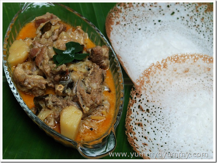 Mutton curry with coconut milk