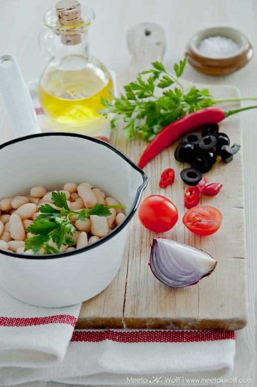 Cannellini Bean Salad with Olives and Ricotta (0092) by Meeta K. Wolff
