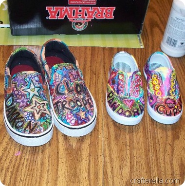 back to school painted shoes