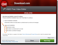 VSDC Free Video Editor -instalador da Cnet