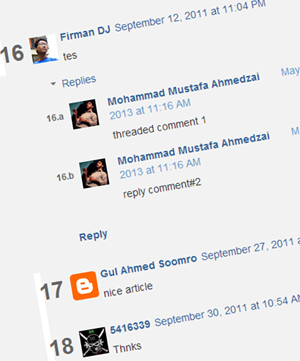 Numbering blogger threaded comments