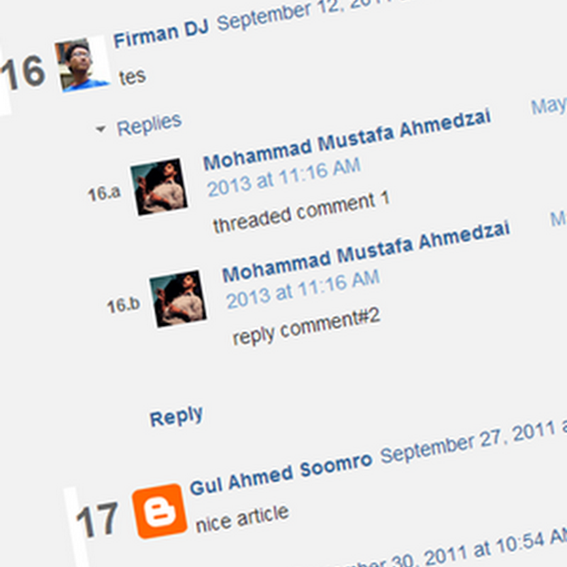 Automatic Numbering for Blogger Threaded Comments