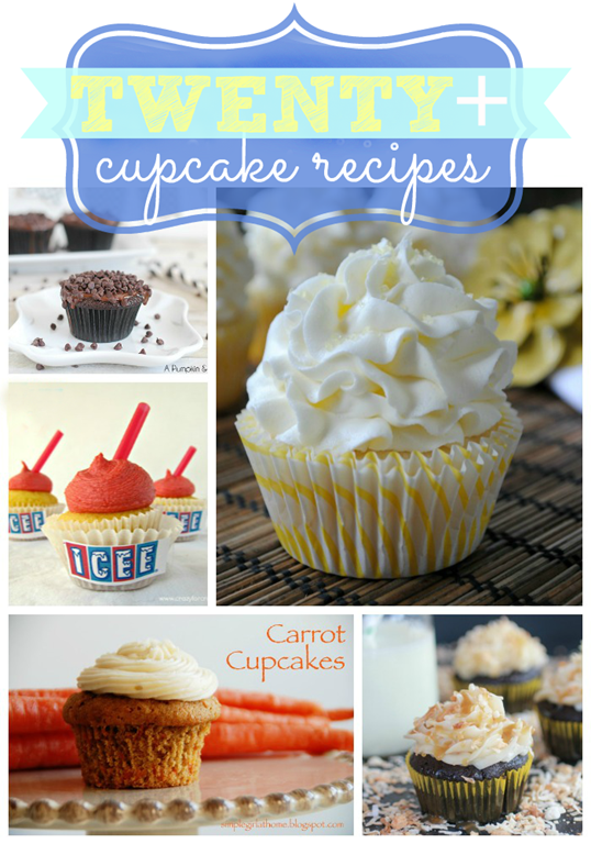 Twenty  Yummy Cupcake Recipes {round up at gingersnapcrafts.com}