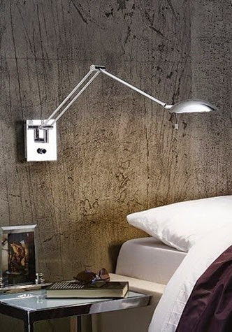 Lámpara de brazo articulado para dormitorio