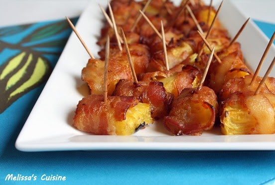 bacon wrapped pineapples