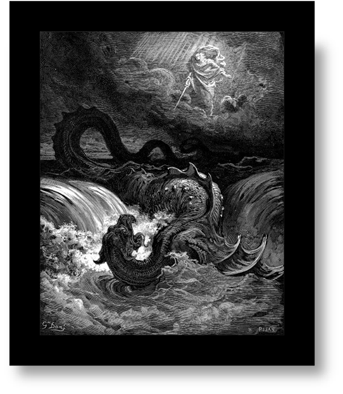 Destruccion de Leviathan, Gustave Doré (1865)