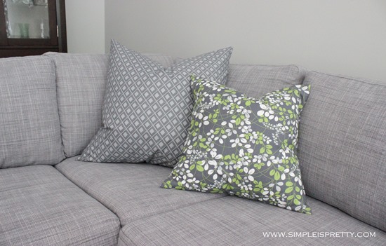 Pillows on Sofa from www.simpleispretty.com