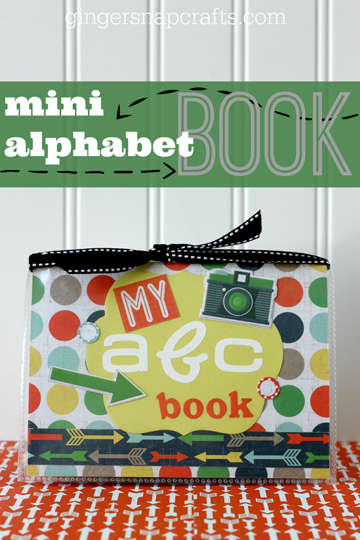 Mini Alphabet Book at GingerSnapCrafts.com #wermemorykeepers #lifestylestudios #papercraft #tutorial