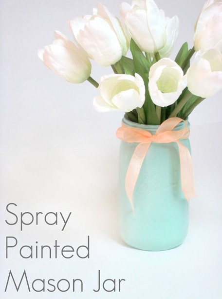 49 Spray Painted Mason Jar