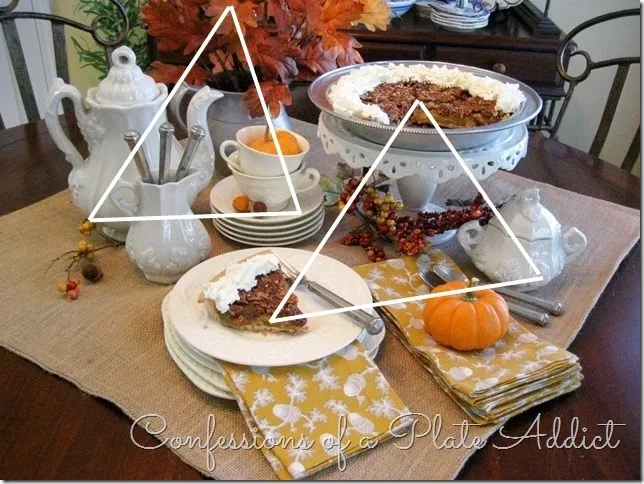 CONFESSIONS OF A PLATE ADDICT Creating a Fall Dessert Table with Triangles