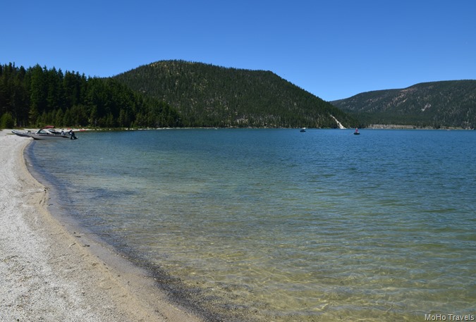 beach at East Lake campground