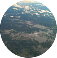 Avistando a Amazônia pelo avião