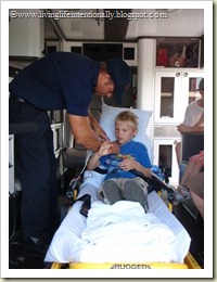 Goofy getting a demonstration from a Paramedic Goofy getting a demonstration from a Paramedic