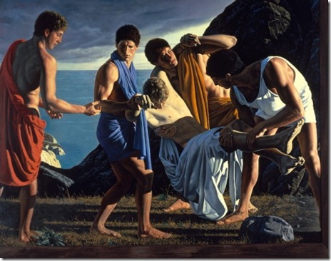 Achilles and the Body of Patroclus - David Ligare