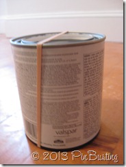 rubber band on paint can