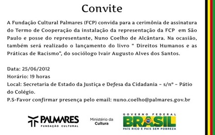 Convite Palmares