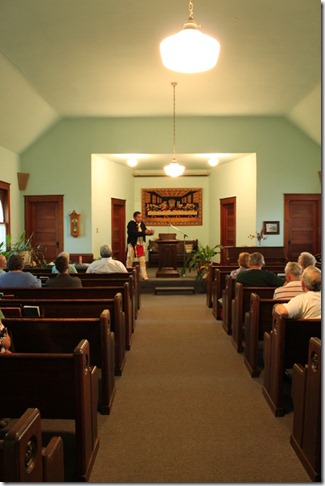 Warren Pratt, Jr in Hominy Meeting House