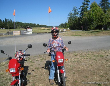 Laurie and moped